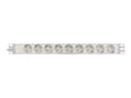 Miniatyrbilde 2 av 5: DELTACO GT-8527W - Flerkoplingslist (kan monteres i rack) - 3680 watt - inngang: power CEE 7/7 - utgangskontakter: 9 (CEE 7/4) - 2 m kabel - hvit