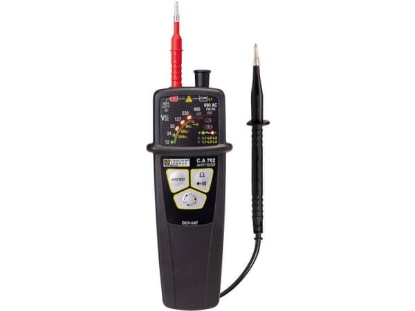 Chauvin Arnoux C.A 762 To-polet spændingstester CAT IV 600 V LED, Akustik