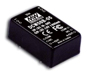 MEAN WELL DCW08B-15, 20,3 mm, 31,8 mm, 12,2 mm, 8 W, 18 - 36 V, 267 mA