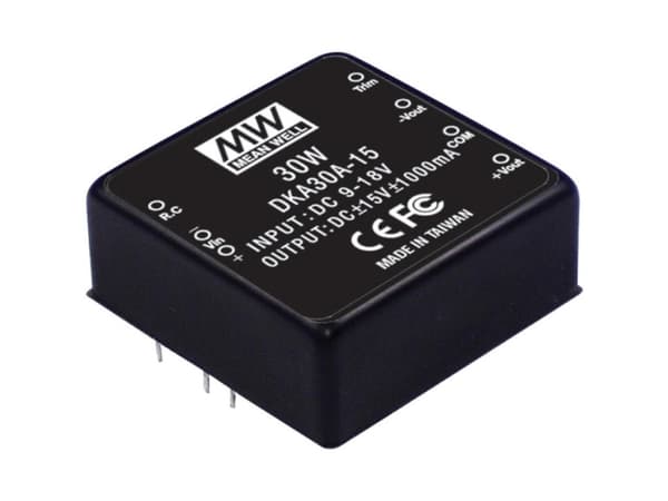 MEAN WELL DKA30B-15, 50,8 mm, 50,8 mm, 21 mm, 30 W, 18 - 36 V, 1000 mA