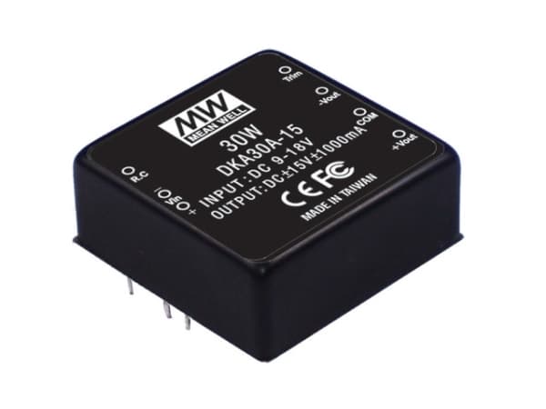 MEAN WELL DKA30B-15, 50,8 mm, 50,8 mm, 21 mm, 30 W, 18 - 36 V, 1000 mA