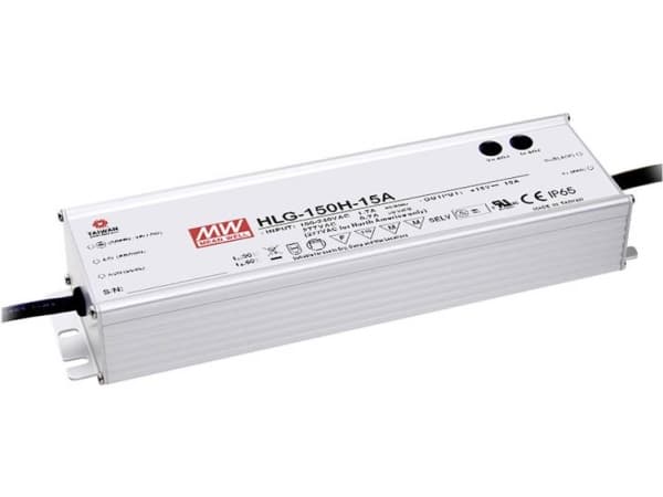 MEAN WELL HLG-150H-36, 150 W, IP67, 90 - 305 V, 4,2 A, 36 V, 68 mm