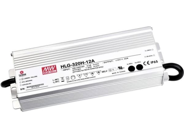 MEAN WELL HLG-320H-30A, 320 W, IP20, 90 - 305 V, 30 V, 90 mm, 252 mm