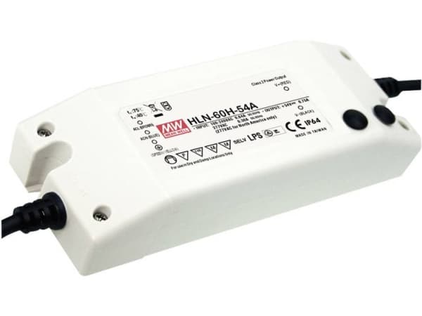 MEAN WELL HLN-60H-48A, 60 W, IP20, 90 - 305 V, 48 V, 61,5 mm, 161 mm