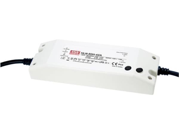 MEAN WELL HLN-80H-20A, 80 W, IP20, 90 - 305 V, 4 A, 20 V, 61,5 mm