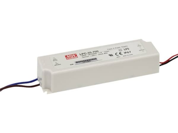 MEAN WELL LPC-35-1050, 35 W, IP20, 90 - 264 V, 30 V, 40 mm, 148 mm
