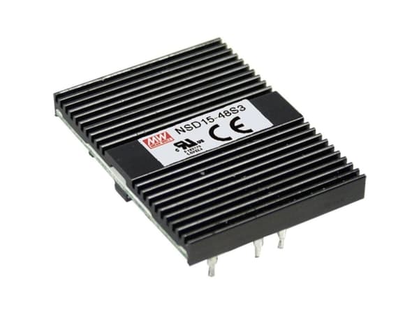 MEAN WELL NSD15-48S12, 18 - 72 V, 15 W, 12 V, RoHS, 38,1 mm, 50,8 mm