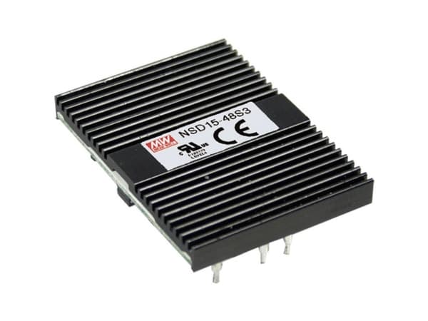 MEAN WELL NSD15-48S12, 18 - 72 V, 15 W, 12 V, RoHS, 38,1 mm, 50,8 mm