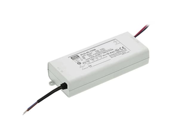 MEAN WELL PLD-40-1050B, Belysning, strömförsörjning, Vit, Plast, IP30, LED EN 61347, 40 W