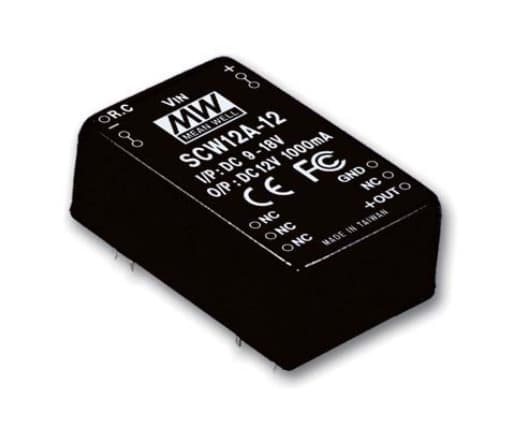 MEAN WELL SCW12C-05, 20,3 mm, 31,8 mm, 12,2 mm, 12 W, 36 - 72 V, 2400 mA