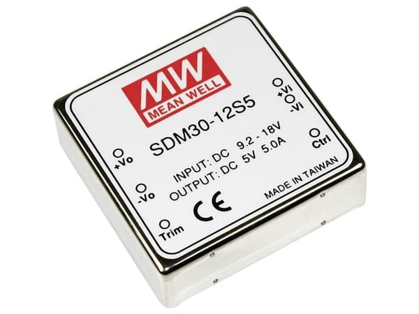 MEAN WELL SDM30-48S15, 50,8 mm, 50,8 mm, 16 mm, 30 W, 48 V, 2000 mA