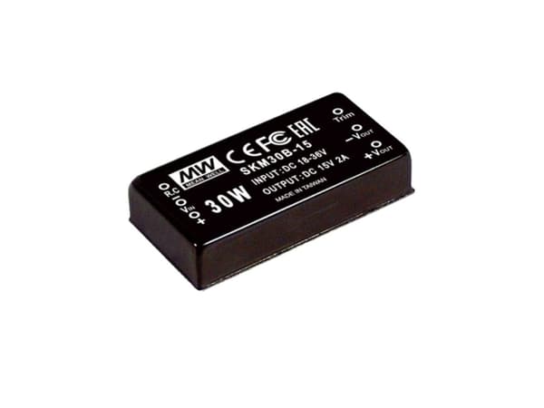 MEAN WELL SKM30A-12, 25,4 mm, 50,8 mm, 11,2 mm, 30 W, 9 - 18 V, 2500 mA
