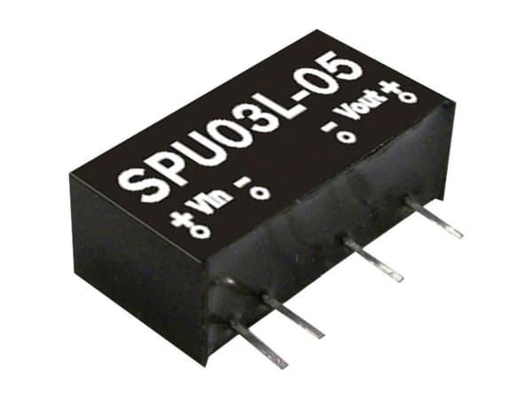 MEAN WELL SPU03L-15, 7,5 mm, 19,6 mm, 10,2 mm, 3 W, 5 V, 200 mA