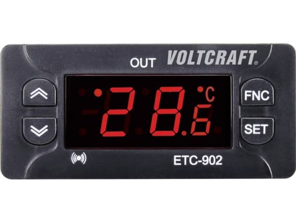 VOLTCRAFT Lämpötilansäädin ETC-902 NTC, PTC -30 - 50 °C Rele 10 A (L x S x K) 58 x 77 x 34,5 mm (ETC-902)