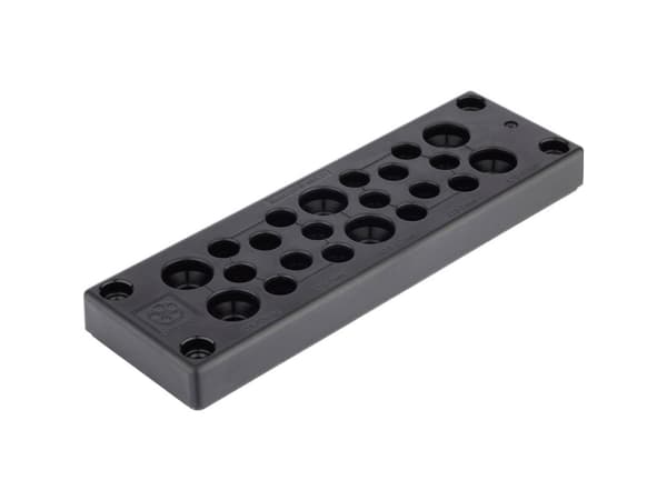 LAPP SKINTOP® MULTI Versio 2 Monikaapelointilevy Kiinnikkeen halkaisija (max.) 16 mm Levyn paksuus (max.) 14 mm Polykarbonaatti 1 kpl 1 kpl