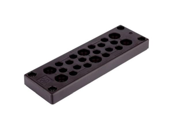 LAPP SKINTOP® MULTI Versio 2 Monikaapelointilevy Kiinnikkeen halkaisija (max.) 16 mm Levyn paksuus (max.) 14 mm Polykarbonaatti 1 kpl 1 kpl