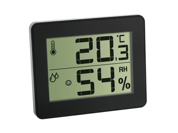 TFA-Dostmann 30.5027.01, Svart, Inne hygrometer, Inne Termometer, Hygrometer, Termometer, Hygrometer, Termometer, Plastikk, 20 - 95%