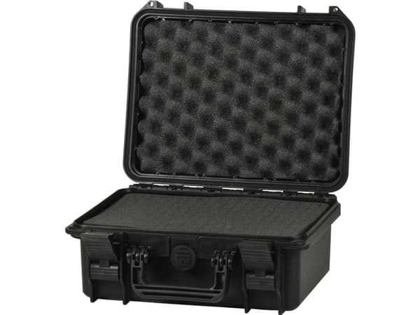raaco FlightCase 3, Sort, Polypropylen (PP), Støvresistent, Motstandsdyktig mot kjemikalier, Vanntett, Kuldebestandig, 336 mm, 300 mm, 148 mm