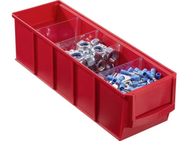 Allit 456521 Opbevaringskasser (L x B x H) 300 x 91 x 81 mm Rød 1 stk