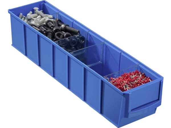 Allit 456540 Opbevaringskasser Regal-Industriebox Gr. 400S (L x B x H) 400 x 91 x 81 mm Blå 1 stk