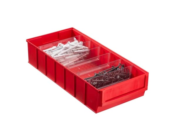 Allit ProfiPlus ShelfBox 400B, Lager boks, Rød, Rektangulær, Polypropylen (PP), Monokromatisk, Universell