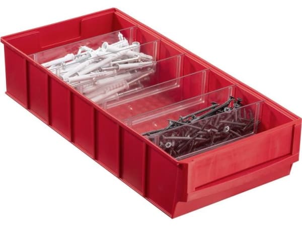 Allit ProfiPlus ShelfBox 400B, Lager boks, Rød, Rektangulær, Polypropylen (PP), Monokromatisk, Universell