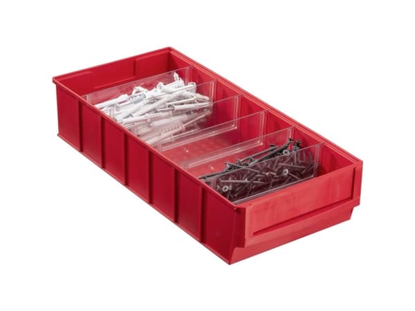 Allit ProfiPlus ShelfBox 400B, Lager boks, Rød, Rektangulær, Polypropylen (PP), Monokromatisk, Universell