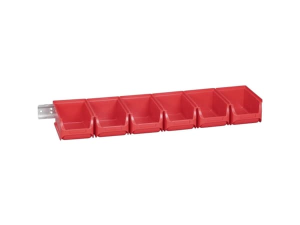 Allit 457060 Opbevaringskasser (L x B x H) 615 x 165 x 75 mm Rød 1 stk