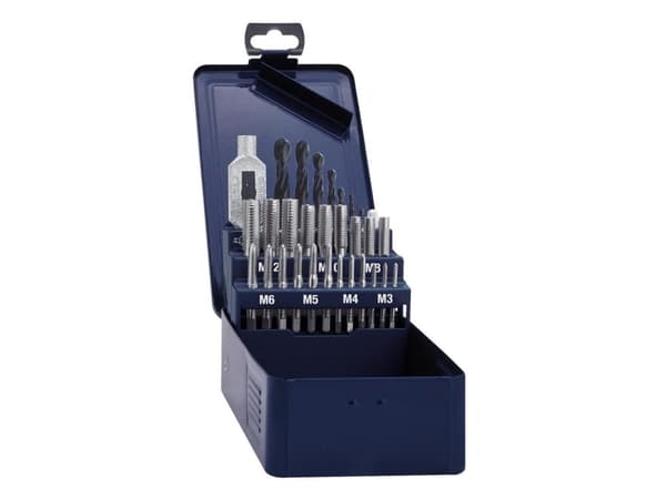 Eventus by Exact 10703 Handgängborrset 15 stycken metriska högerskärande DIN 352 HSS 1 set