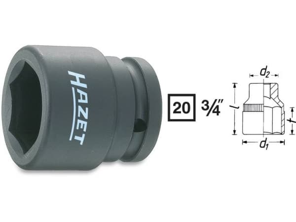 Hazet Kraft-topnøgleindsats 3/4 (20 mm) 1000S-27