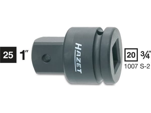 HAZET 1007S-2, Stikforbindelse, Sort, 1 hoved(er), 3/4", metrisk, 20 mm