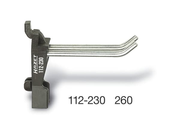 HAZET 112-260, Krokverktøyholder, Sort, Rustfritt stål, 60 mm, 20 g