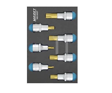 HAZET 163-243/7, 7 stykker, 25,4 / 2 mm (1 / 2")