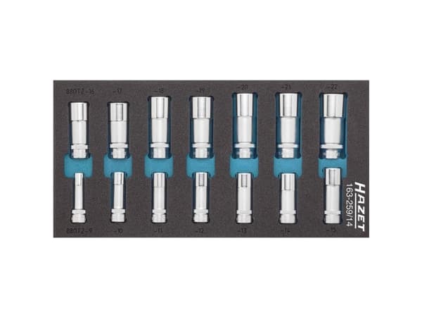 Hazet Topnøgleindsats-sæt 3/8 (10 mm) 14 dele 163-259/14