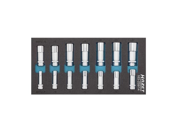 Hazet Topnøgleindsats-sæt 3/8 (10 mm) 14 dele 163-259/14