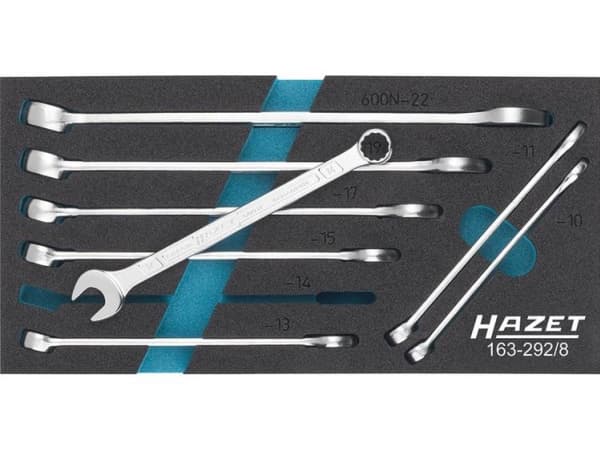 HAZET 163-292/8, 10,22 mm, Kromi, 172 mm, 342 mm, 1,05 kg, 8 kpl