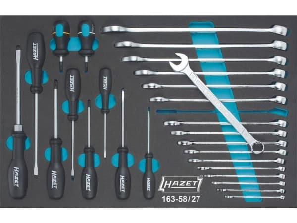 HAZET 163-58/27, Svart, 3,01 kg, 342 mm, 519 mm, 27 verktyg
