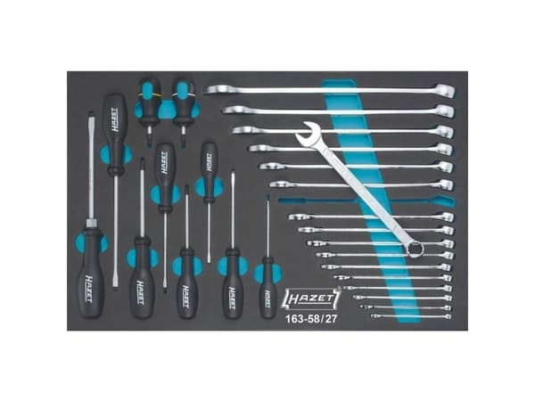 HAZET 163-58/27, Svart, 3,01 kg, 342 mm, 519 mm, 27 verktyg