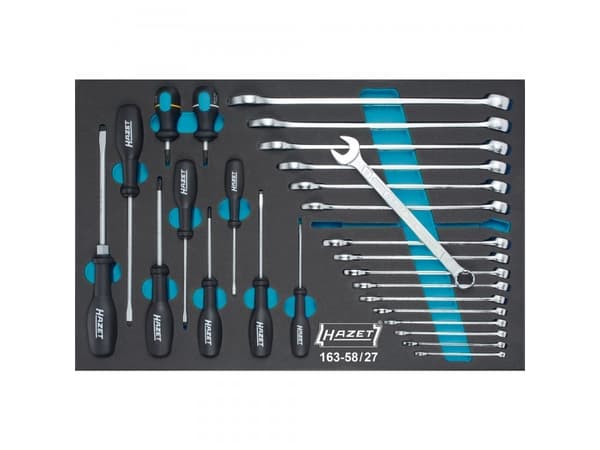 HAZET 163-58/27, Svart, 3,01 kg, 342 mm, 519 mm, 27 verktyg