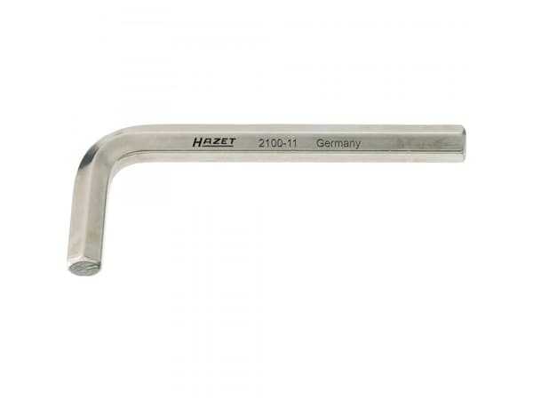 HAZET 2100-025, L-formet hexnøkkel, Metrisk, 1 stykker, Nickel, 2.5 mm, 5,85 cm