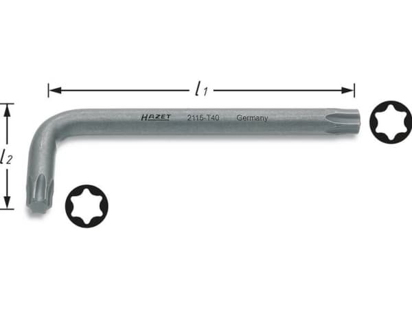 Hazet Vinkelskruvmejsel Inre-TORX T 25