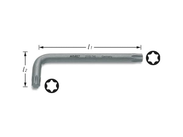 Hazet Indvendig-TORX Vinkelskruetrækker T 8