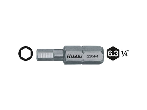 Hazet Sekskant-bit 7 mm Kvalitetsstål C 6.3 1 stk