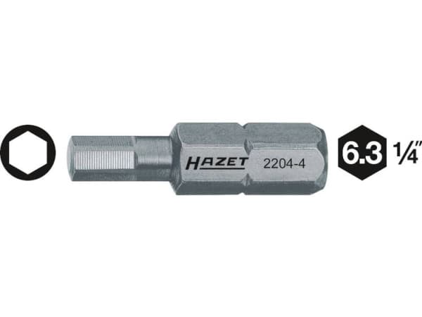 Hazet Sekskant-bit 7 mm Kvalitetsstål C 6.3 1 stk