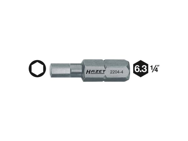 Hazet Sekskant-bit 7 mm Kvalitetsstål C 6.3 1 stk