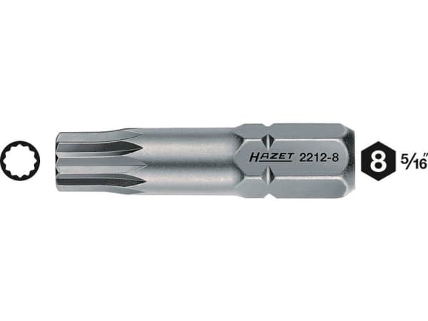 Hazet Multi-tand-bit M10 Kvalitetsstål 1 stk