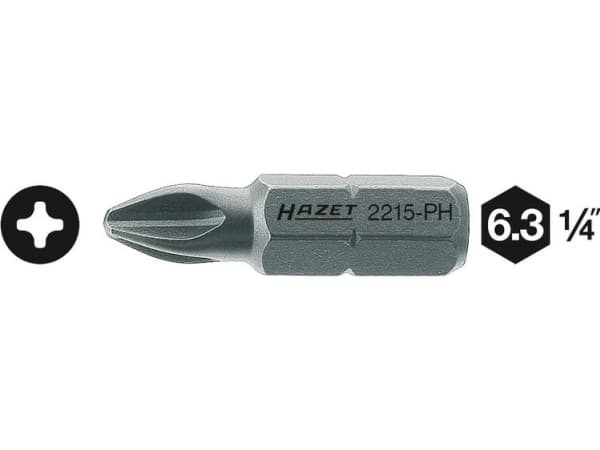 Hazet HAZET 2215-PH2 Ristikkäisleikkuri PH 2 Laatuteräs C 6,3 1 kpl 1 kpl
