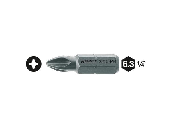 Hazet HAZET 2215-PH2 Ristikkäisleikkuri PH 2 Laatuteräs C 6,3 1 kpl 1 kpl