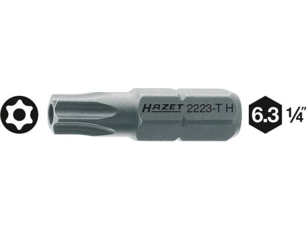 Hazet 2223-T25H Torx-bit TR 25 Kvalitetsstål C 6.3 1 stk