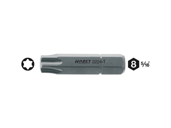 Hazet 2224-T55 Torx-bit T 55 Kvalitetsstål C 8 1 stk